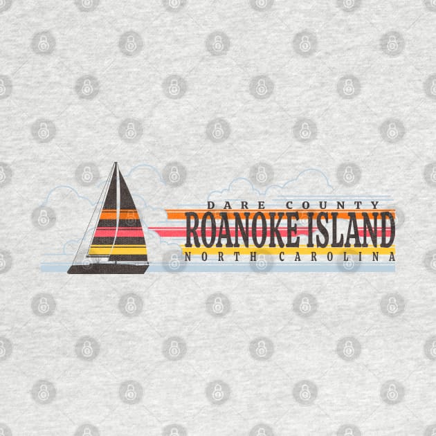 Roanoke Island, NC Summertime Vacationing Sailboat by Contentarama